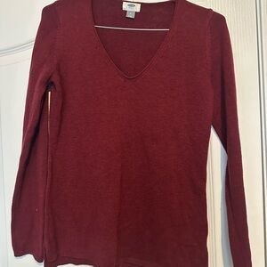 Old Navy Burgundy Long Sleeve Top